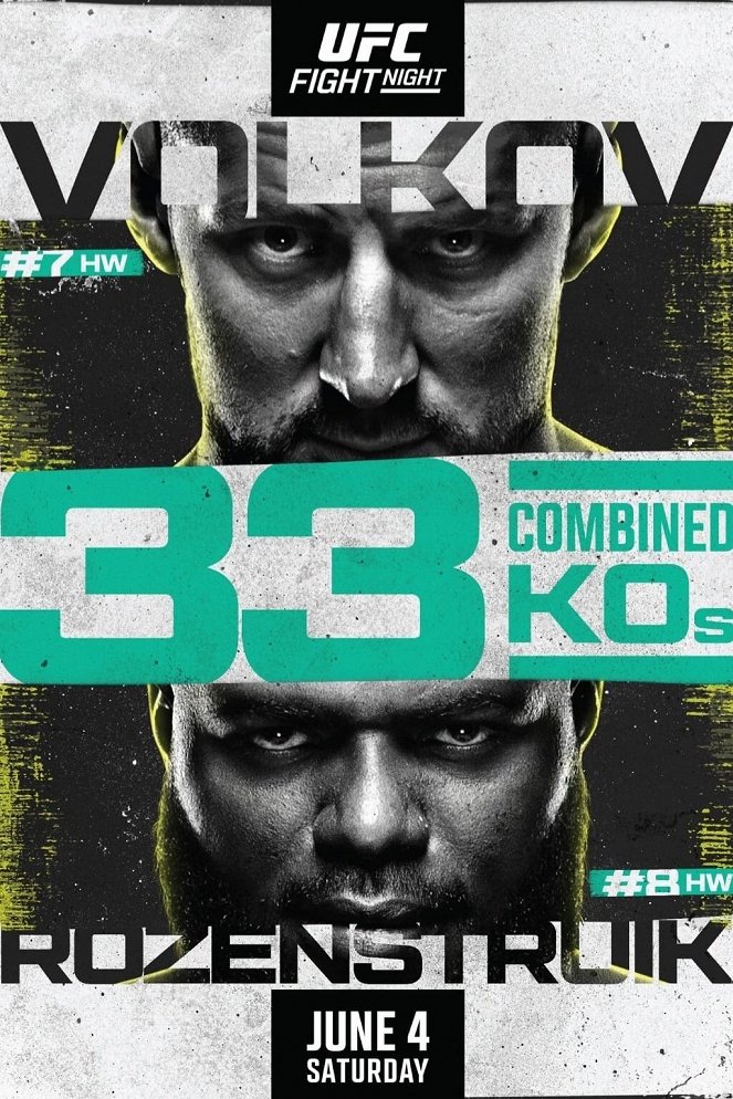 UFC Fight Night: Volkov vs. Rozenstruik - Plakáty
