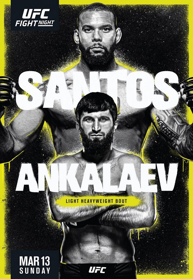 UFC Fight Night: Santos vs. Ankalaev - Plakáty