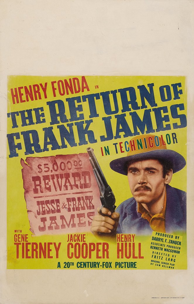 The Return of Frank James - Plakaty