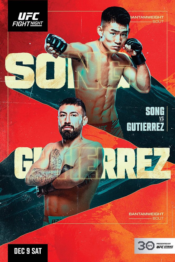 UFC Fight Night: Song vs. Gutiérrez - Carteles