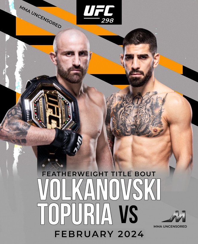 UFC 298: Volkanovski vs. Topuria - Affiches