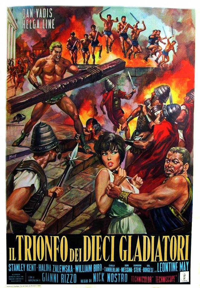 Il trionfo dei dieci gladiatori - Affiches
