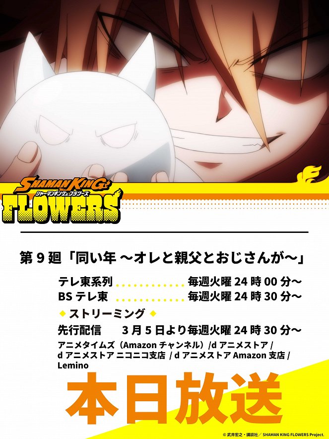 Shaman King: Flowers - Onaidoshi: Ore to Oyaji to Ojisan ga - Plakátok