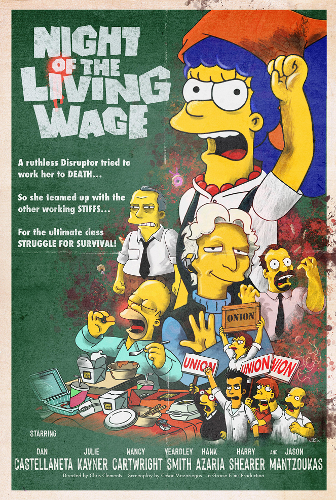 Los simpson - Night of the Living Wage - Carteles