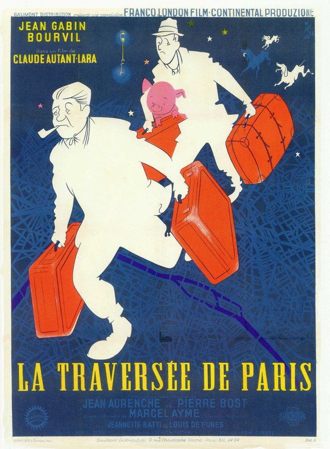 Zwei Mann, ein Schwein und die Nacht von Paris - Plakate