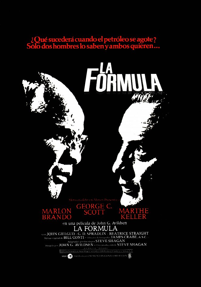 La fórmula - Carteles