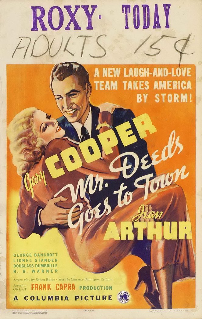 Mr. Deeds Goes to Town - Posters