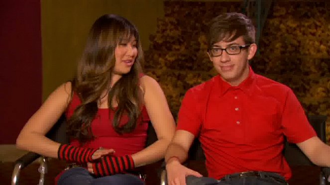 Van de set 28 - Chris Colfer, Amber Riley, Kevin McHale, Jenna Ushkowitz, Lea Michele, Cory Monteith