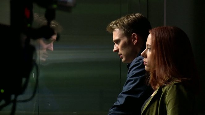 Dreharbeiten 3 - Scarlett Johansson, Chris Evans, Samuel L. Jackson