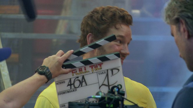 Dreharbeiten 6 - Chris Pratt, Zoe Saldana, James Gunn, Dave Bautista