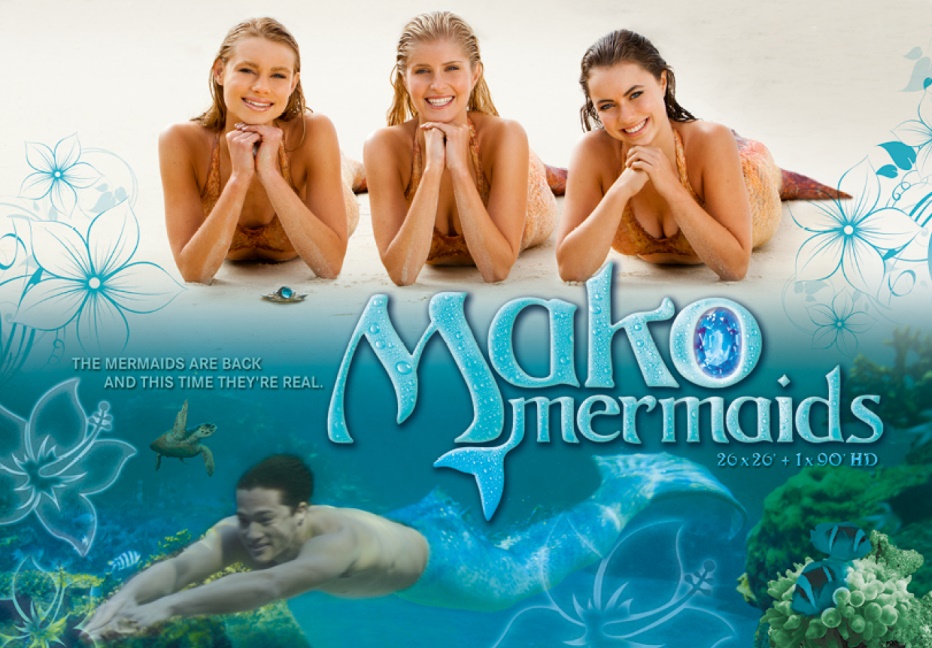 Cast of Mako Mermaid 2 Amy Ruffle Chai Romruen Gemma Forsyth Isabel Durant  Allie Bertram & Ivy Latimer