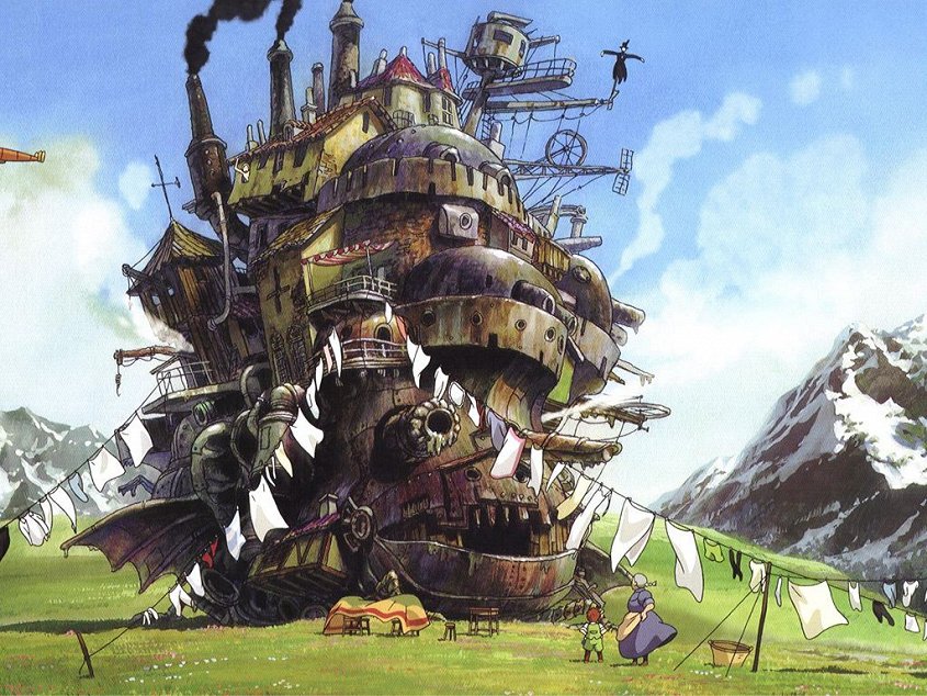 ハウルの動く城 (Howl no ugoku shiro, Howl's moving castle, Zámek v oblacích) 2004