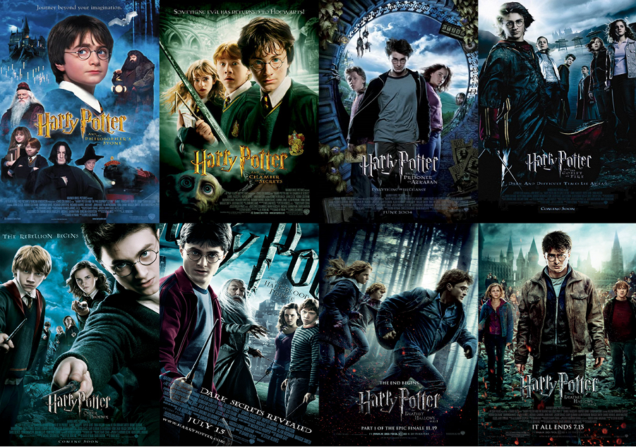 Harry Potter - Opakováná projekce všech osmi dílů :)