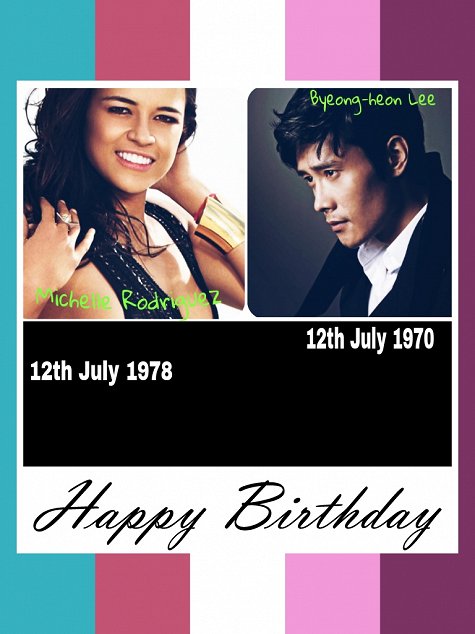 Happy birthday Michelle Rodriguez a Byeong-heon Lee