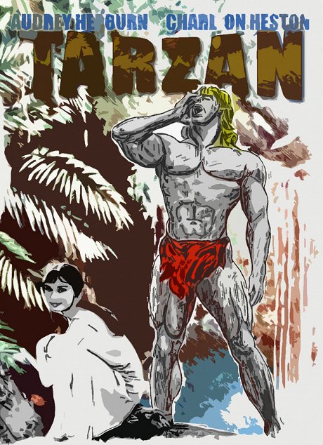 Plakát k fiktivnímu filmu-Tarzan