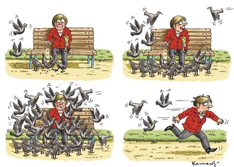 Nemecko na čele s naivnou Merkelovou ženie Európu do pekla.