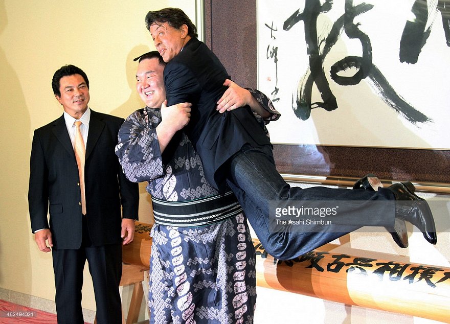 Sumo fighter vs. Sylvester Stallone