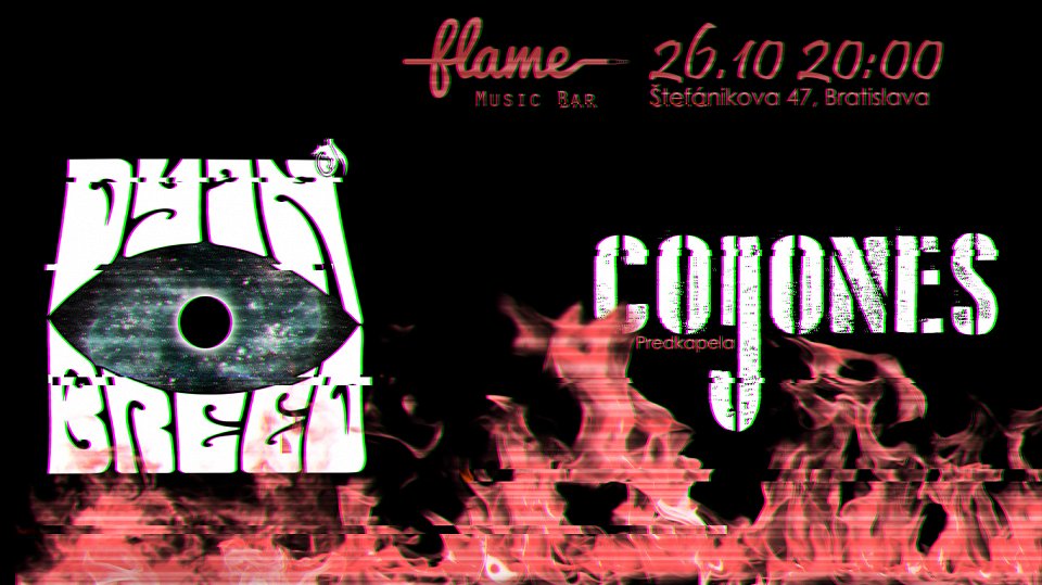 Koncert Dyin´Breed a Cojones vo Flame 26.10