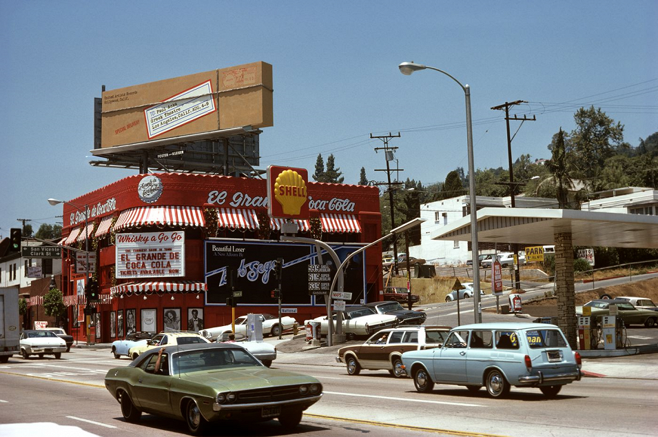 Sunset Strip Blvd., Los Angeles, cca. 1975