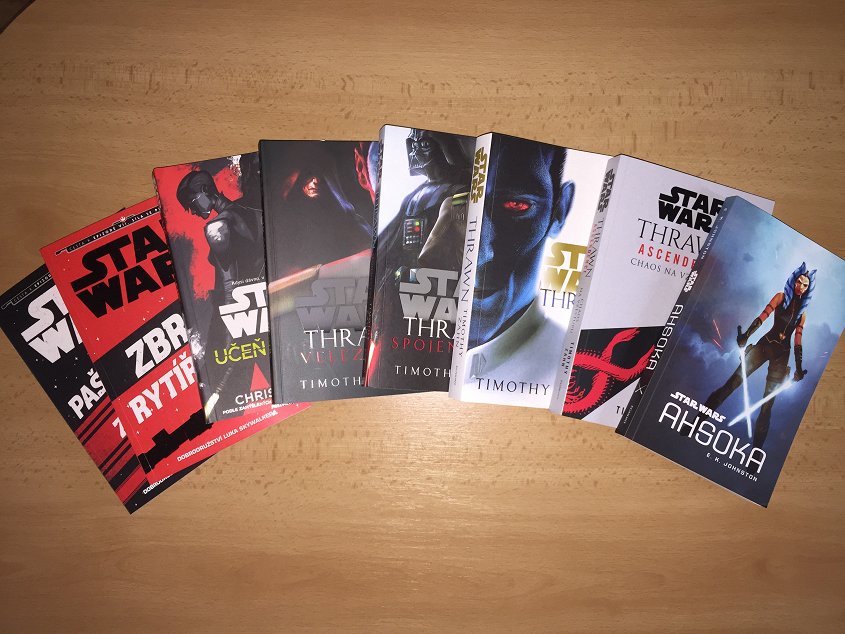 Sbírka všech mých přečtených Star Wars knih