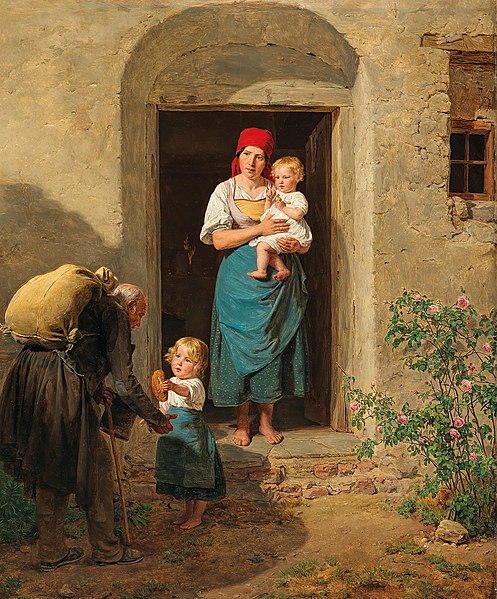 Ferdinand Georg Waldmüller - Das gutmütige Kind/Dobrosrdečné dieťa (1859)